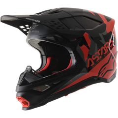 ALPINESTARS Supertech M8 Helmet - Echo - MIPS? - Black/Red/Gloss - Large 8302621-1116-LG