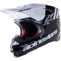 ALPINESTARS Supertech M8 Helmet - Radium 2 - MIPS? - Gloss Black/White - XS 8301523-12-XS