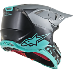 ALPINESTARS Supertech M8 Helmet - Radium - MIPS? - Black Matte/Mid Gray/Teal - 2XL 8301519-1306-2X