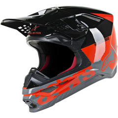 ALPINESTARS Supertech M8 Helmet - Radium - MIPS? - Red Fluo/Black/Mid Gray Glossy - 2XL 8301519-3183-2X