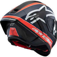 ALPINESTARS Supertech R10 Helmet - Team - Matte Black/Carbon Red Fluo/Blue - 2XL 8200224-1383-XXL