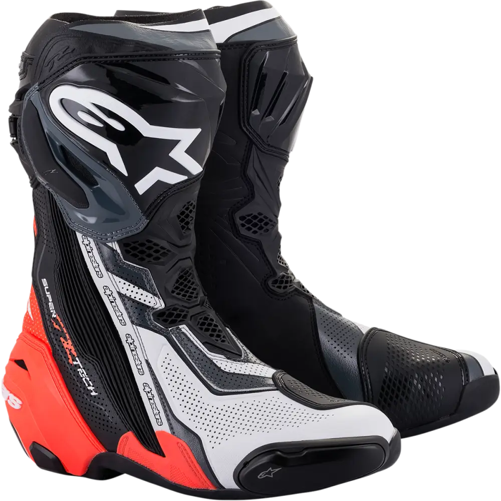 ALPINESTARS Supertech V Boots - Black/Red/White/Gray - US 12.5 / EU 48 2220121-1329-48