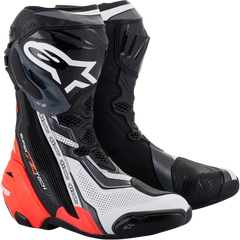 ALPINESTARS Supertech V Boots - Black/Red/White/Gray - US 12.5 / EU 48 2220121-1329-48