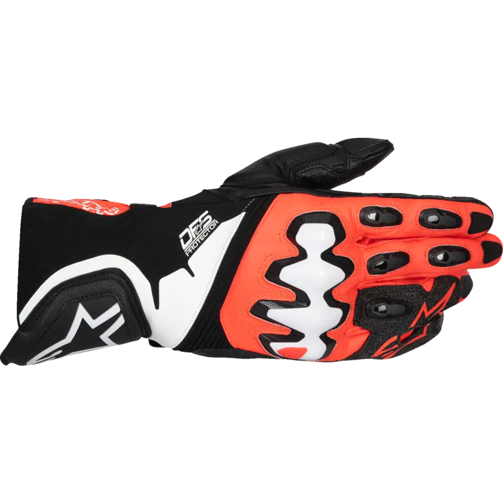 ALPINESTARS Supertech V2 Gloves - Black/Fluo Red/White - Small 3556025-1321-S