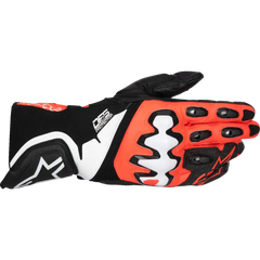 ALPINESTARS Supertech V2 Gloves - Black/Fluo Red/White - Small 3556025-1321-S