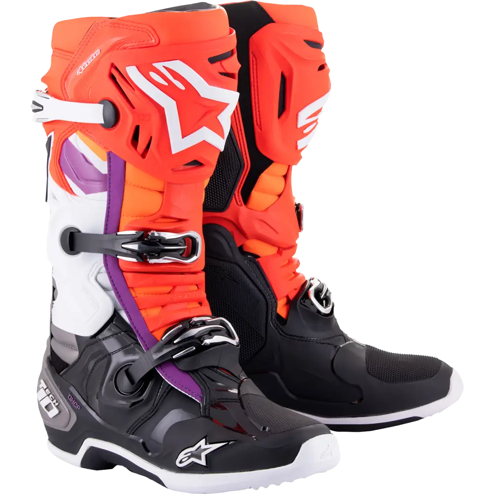 ALPINESTARS Tech 10 Boots - Black/Red/Orange/White - US 7 2010020-1332-7