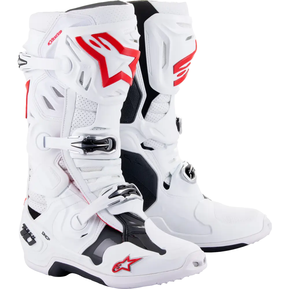 ALPINESTARS Tech 10 Supervented Boots - White/Red - US 9 2010520-2230-9