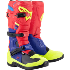 ALPINESTARS Tech 3 Boots - Red/Blue/Yellow Fluorescent - US 11 2013018-3375-11