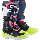 ALPINESTARS Tech 3S Boots - Black/Blue/Pink/White/Yellow - US 7 2014018-1176-7