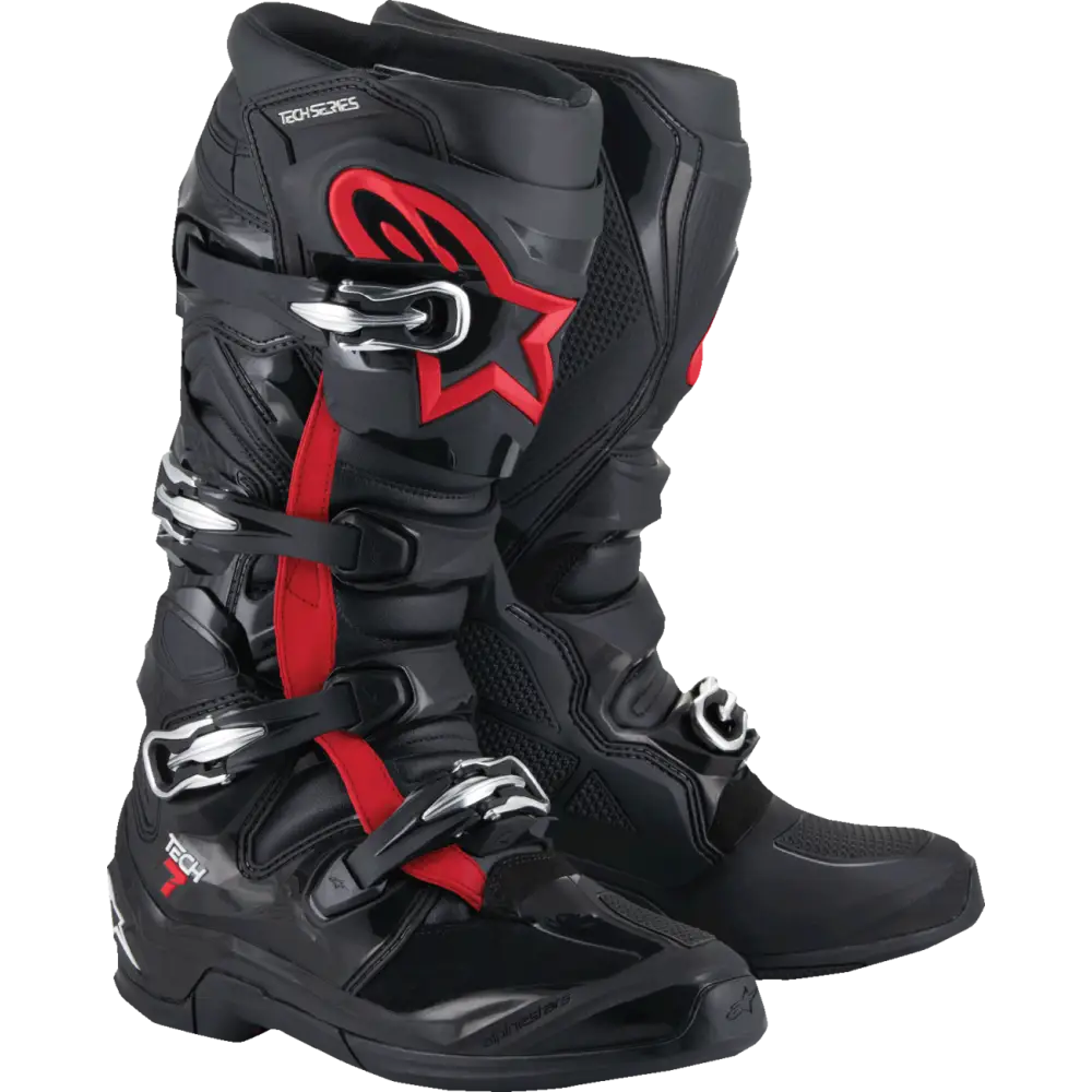 ALPINESTARS Tech 7 Boots - Fluorescent Red/Black - US 9 2012025-1030-9