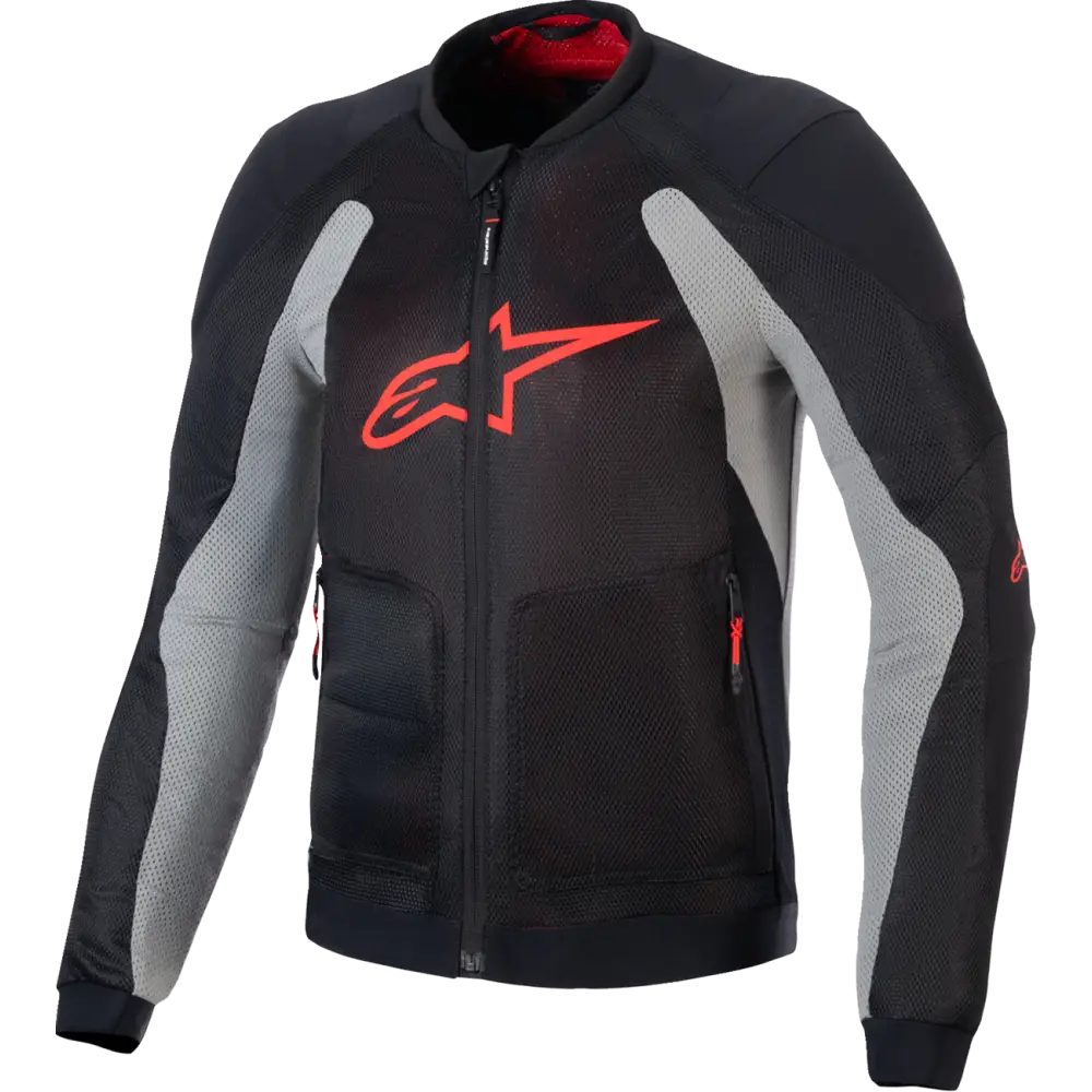 ALPINESTARS Troop-Air Jacket - Black/Ash Gray/Bright Red - Small 3301225-1087-S