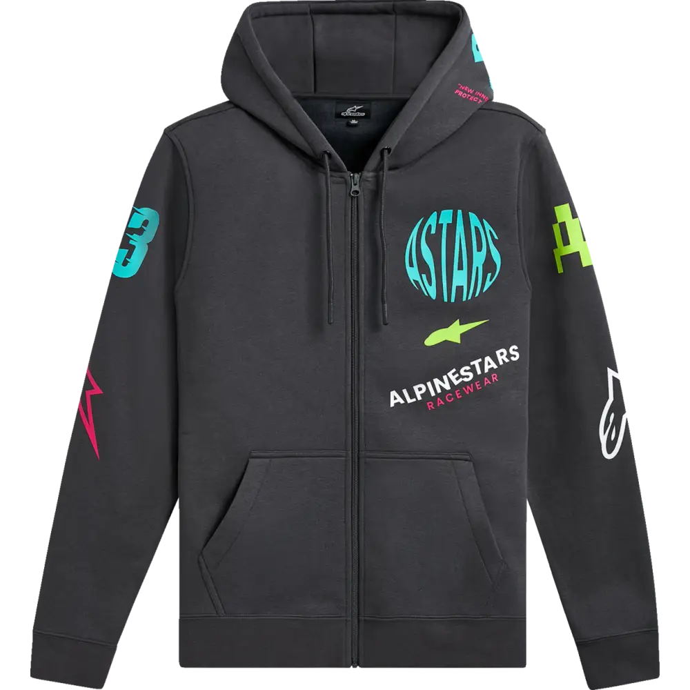 ALPINESTARS Variegate Zip Hoodie - Gunmetal - Large 1215-53200-190-L