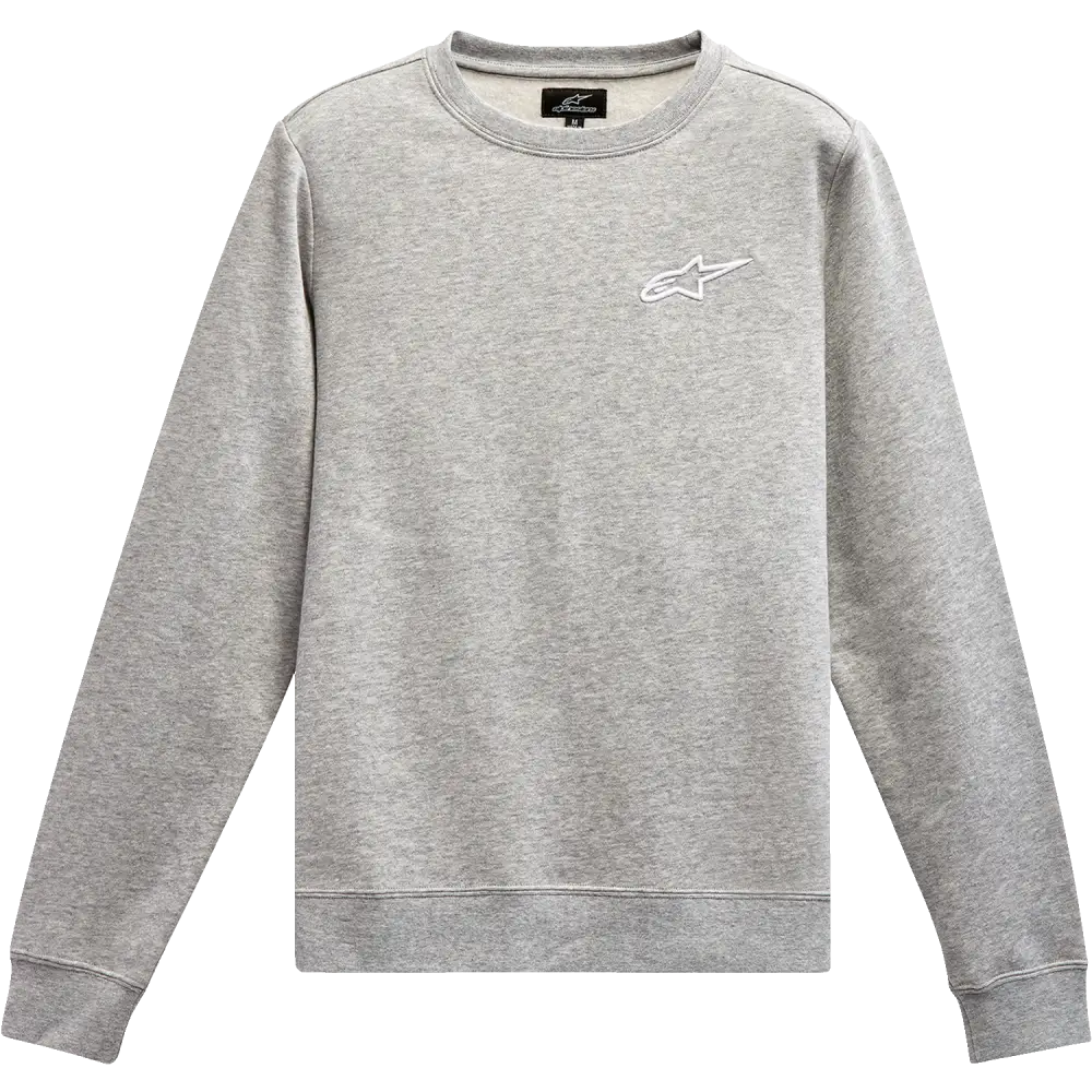 ALPINESTARS Women's Ageless Crew Fleece - Heather Gray/White - 2XL 12325182011212X