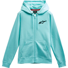 ALPINESTARS Women's Ageless Zip Hoodie - Light Aqua/Black - Medium 1232518007212M