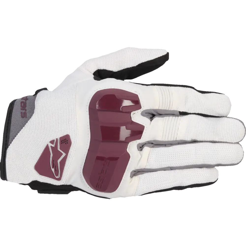 ALPINESTARS Women's Chrome Gloves - Off-White/Burgundy - Large 3580425-298-L