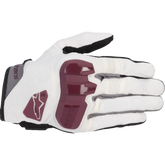 ALPINESTARS Women's Chrome Gloves - Off-White/Burgundy - Large 3580425-298-L