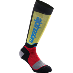 ALPINESTARS Youth MX Plus Socks - Black/White/Yellow/Blue - Medium/Large 4742324-1212-ML