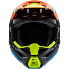 ALPINESTARS Youth SM3 Helmet - Fray - Gloss Black/Orange/Yellow Fluo - Small 8301625-1455-YS