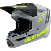 ALPINESTARS Youth SM3 Helmet - Radium - Matte Gray/Black/Yellow Fluo - Large 8301825-9510-YL