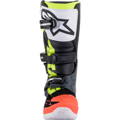 ALPINESTARS Youth Tech 7S Boots - Black/Gray/Red/White/Yellow - US 2 2015017-9058-2
