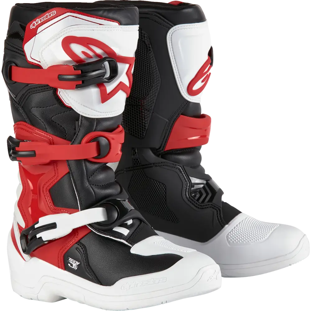 ALPINESTARS Youth Tech3S Boots - White/Black/Red - US 6 2014024-2030-6