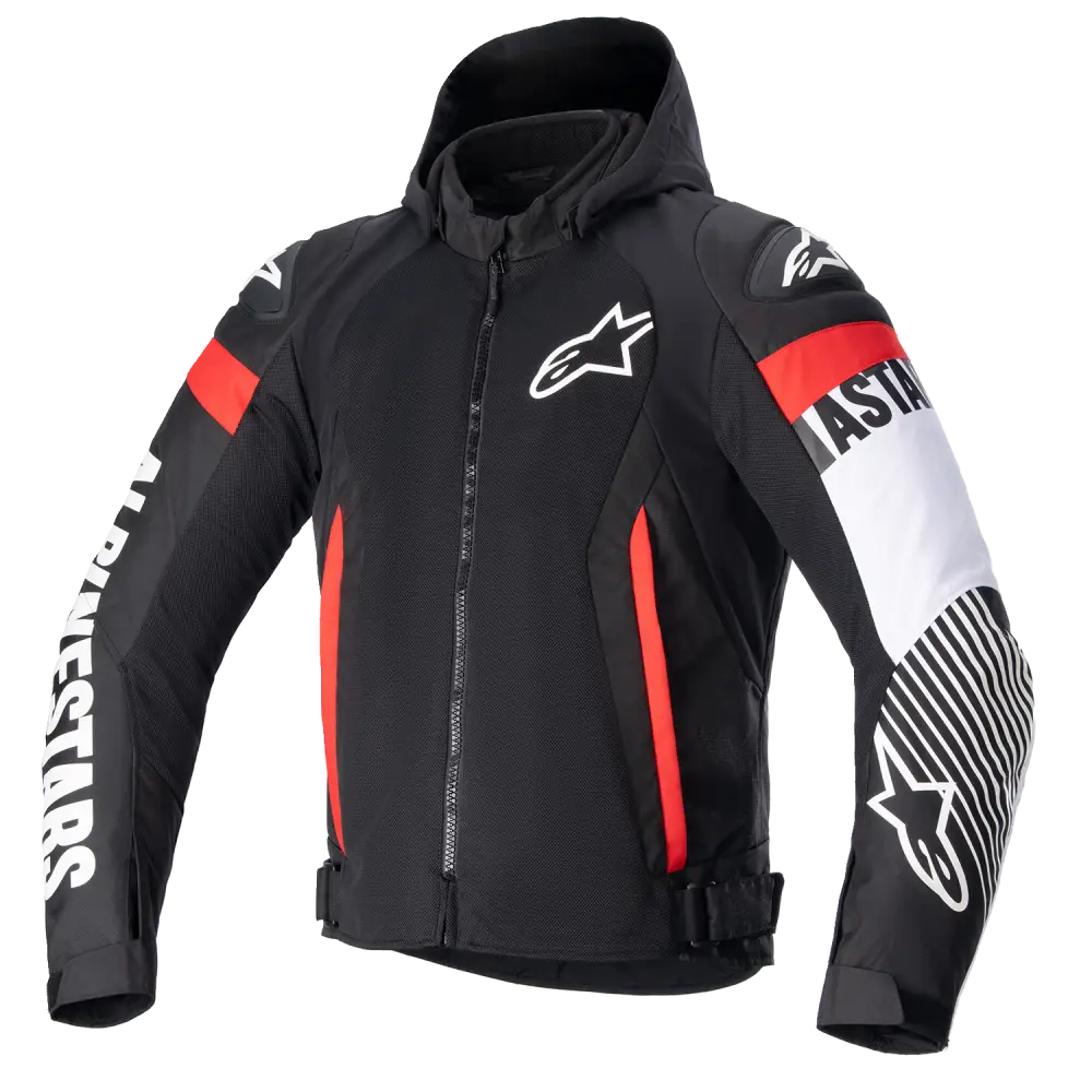ALPINESTARS Zaca Air Jacket - Black/White/Red Fluo - 2XL 3306423-1231-2X