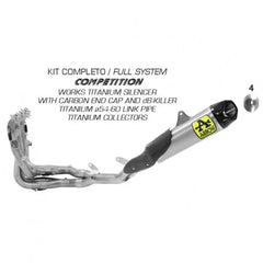 Arrow Honda CBR1000RR 20 -23 Competition Full System High Version With Titanium Works Silencer With Carbon End Cap E Db