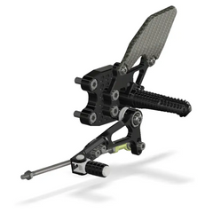 Attack Performance Rear Set Kit Suzuki GSXR1000 07-08 - Black - Rear Set Kit