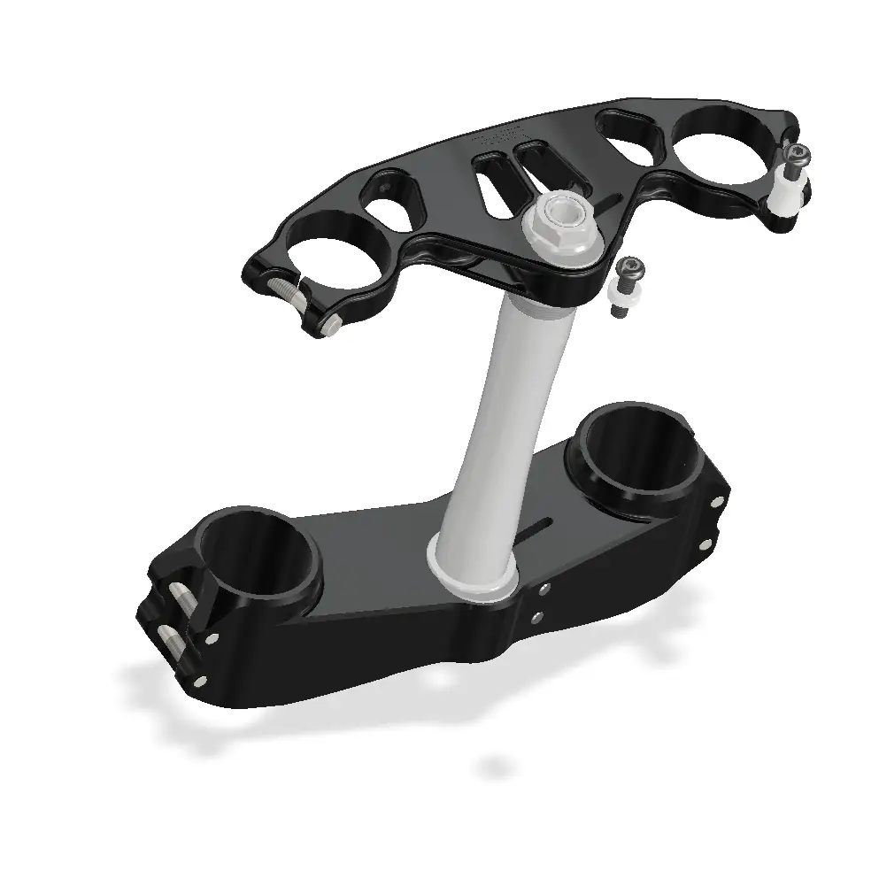 Attack Performance Triple Clamp Kit GP Kawasaki ZXR636 13- Black - Triple Clamps