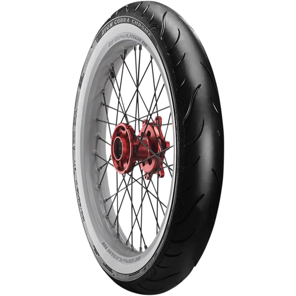 AVON Tire - Cobra Chrome AV91 - Front - 100/90-19 - Wide Whitewall - 57V 638175