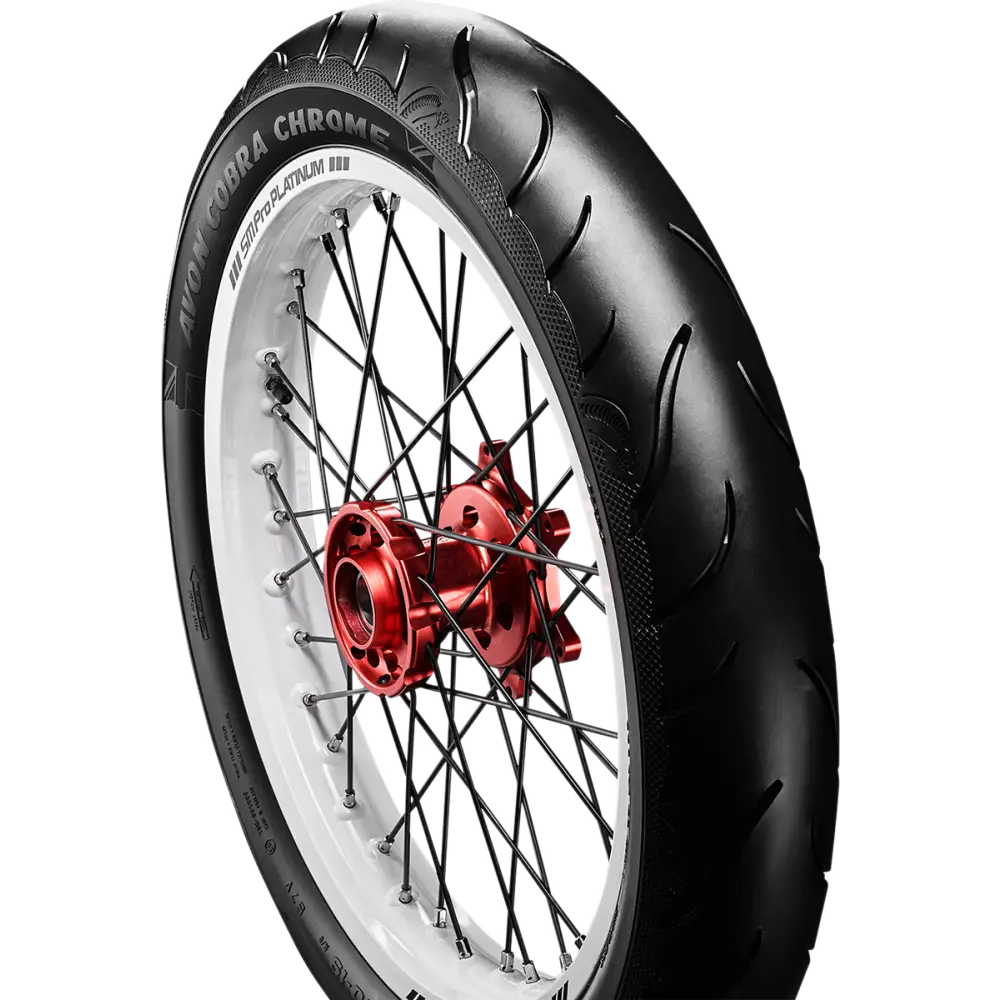 AVON Tire - Cobra Chrome AV91 - Front - 120/70-21 - Wide Whitewall - 68V 638157