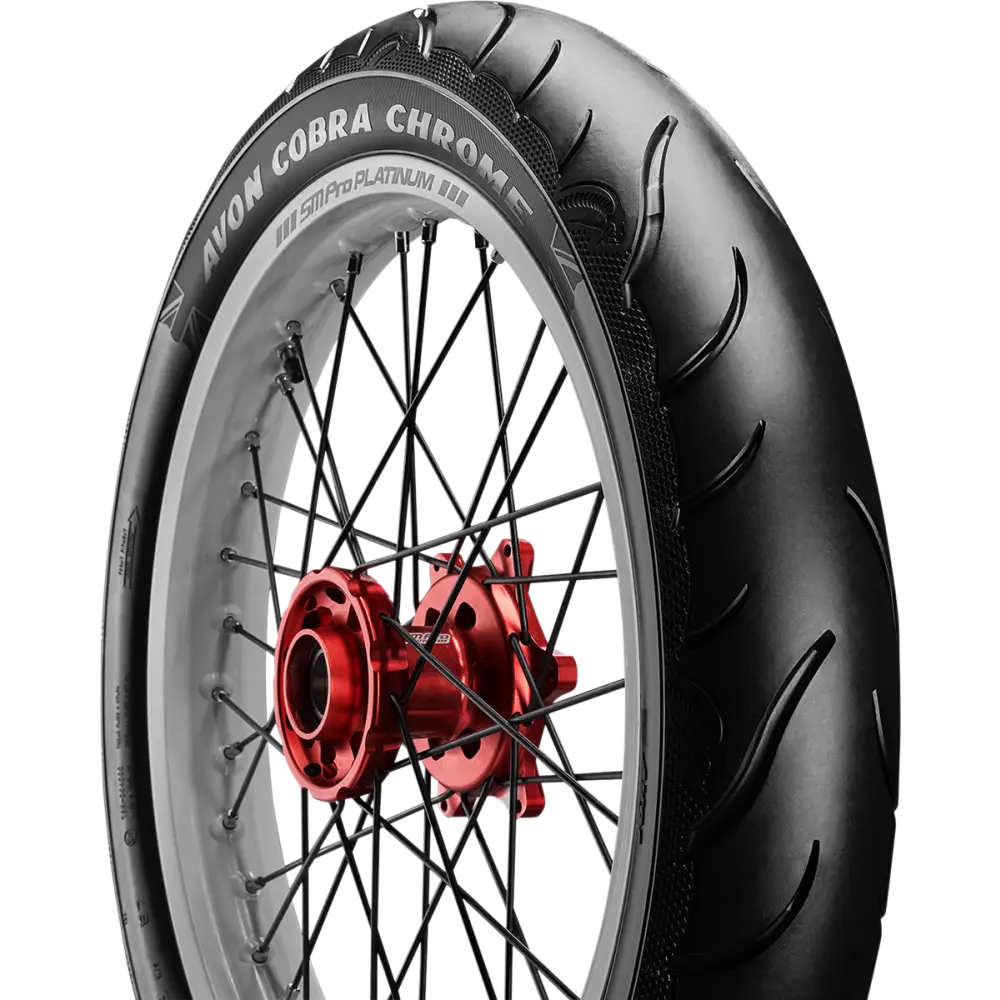 AVON Tire - Cobra Chrome AV91 - Front - 120/70-21 - Wide Whitewall - 68V 638157