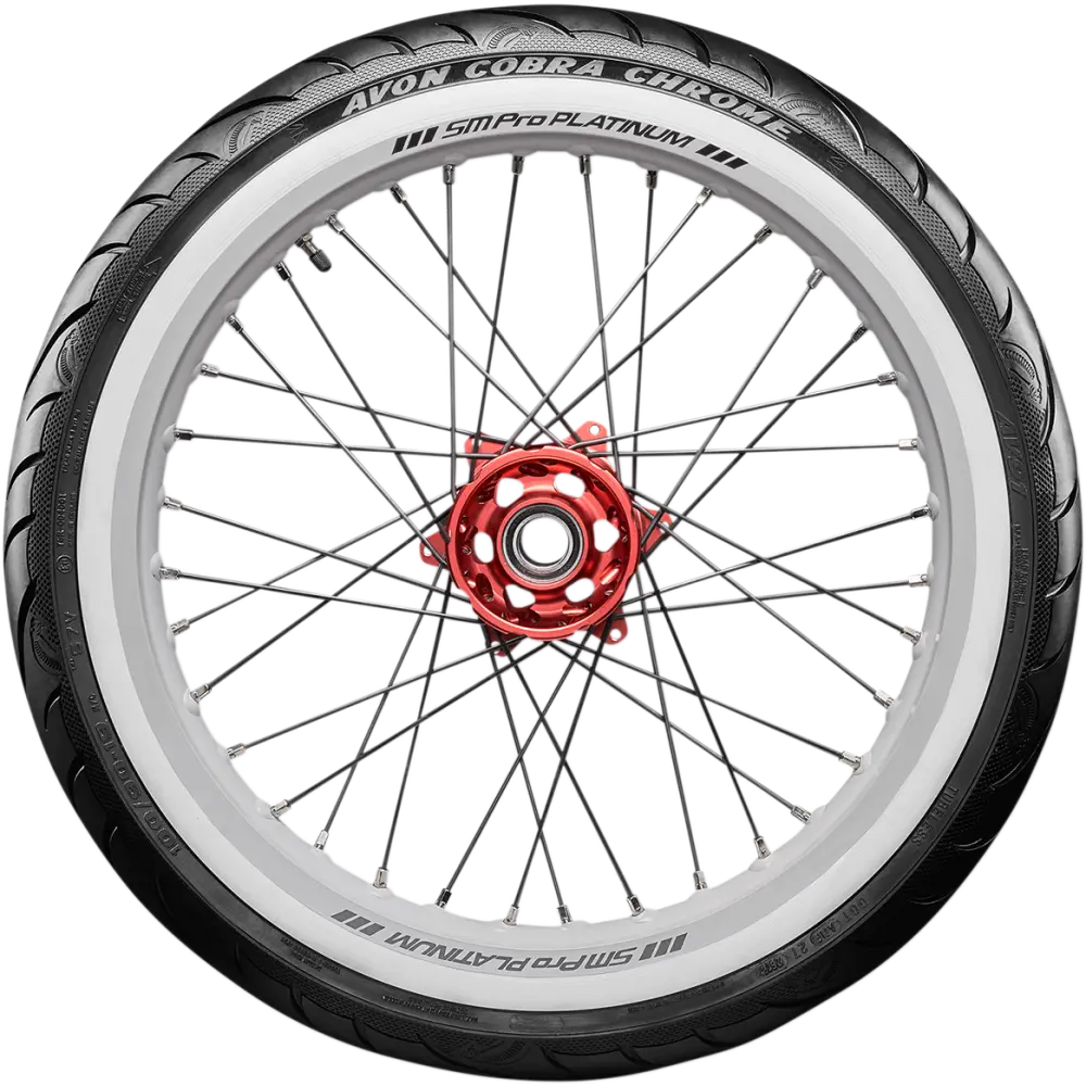 AVON Tire - Cobra Chrome AV91 - Front - 120/70-21 - Wide Whitewall - 68V 638157