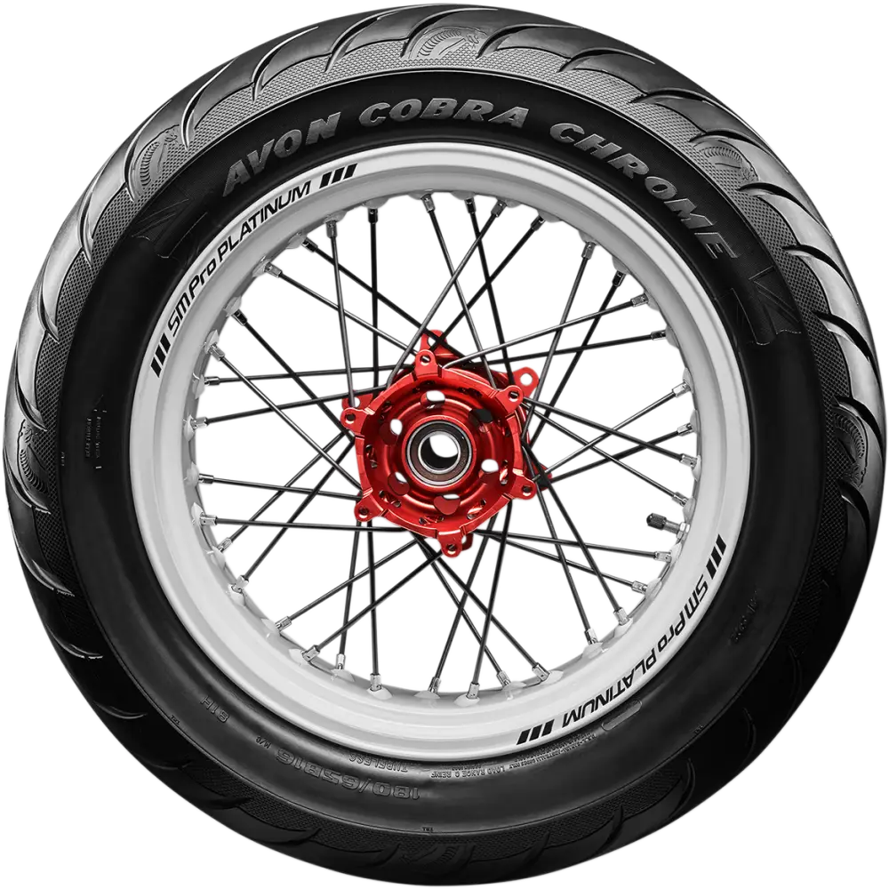 AVON Tire - Cobra Chrome AV92 - Rear - 180/65B16 - Wide Whitewall - 81H 638159