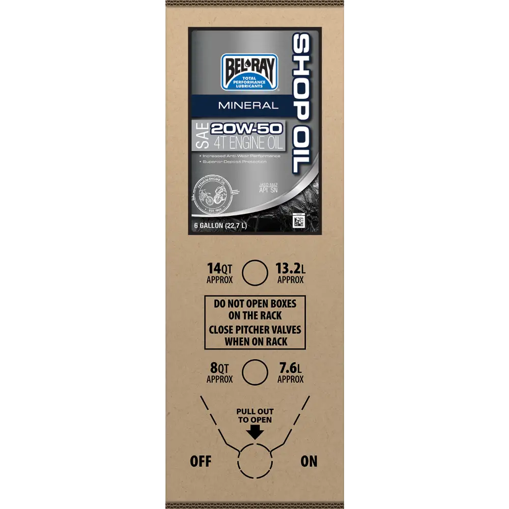BEL-RAY Shop Oil - 20W-50 - 6 U.S. gal - Bag-In-Box 301291150033