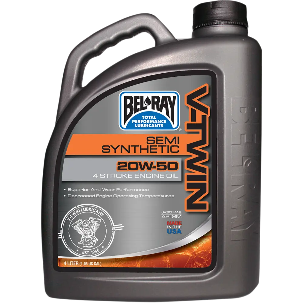 BEL-RAY V-Twin Semi-Synthetic Oil - 20W-50 - 4L 96910-BT4
