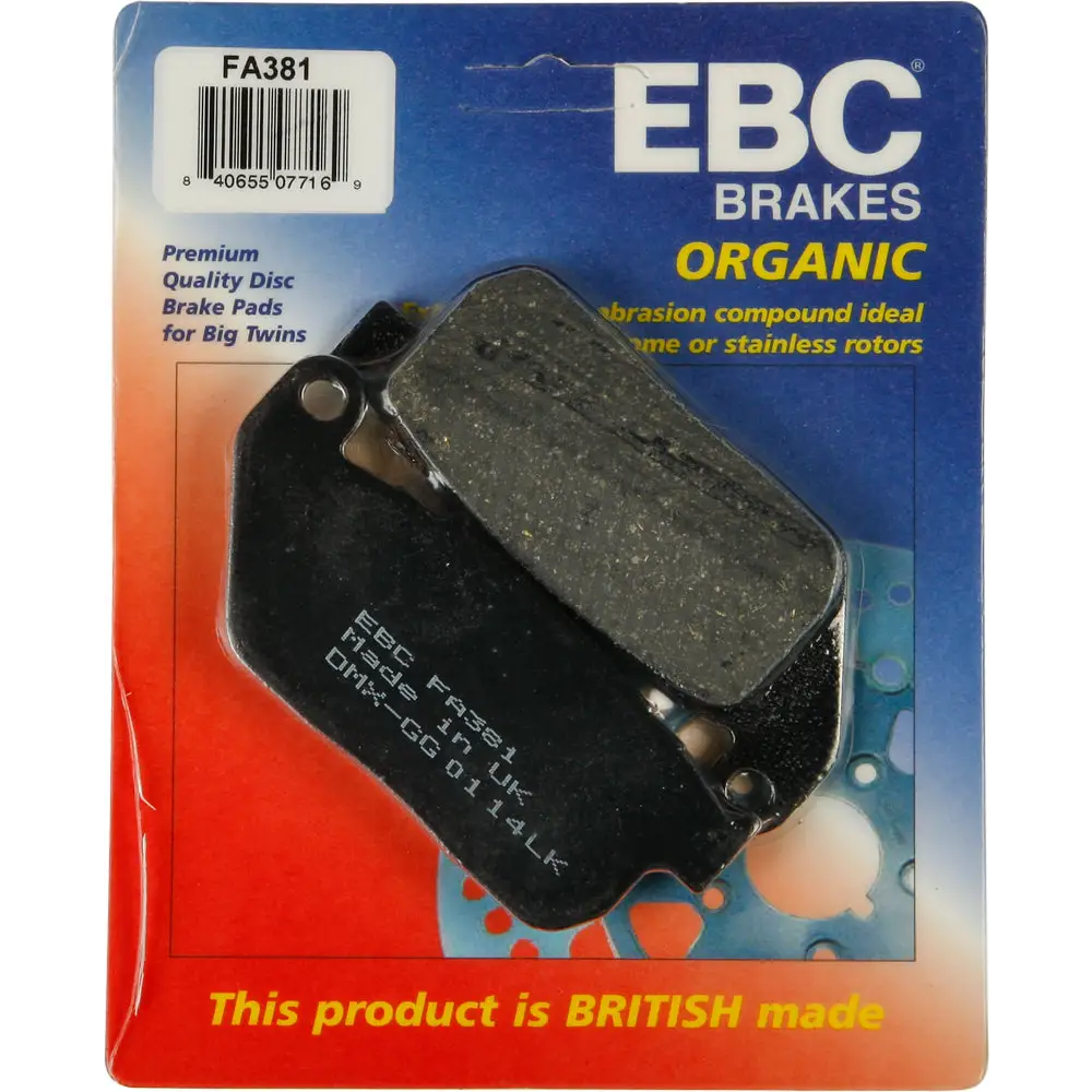 Brake Pads Fa381 Organic