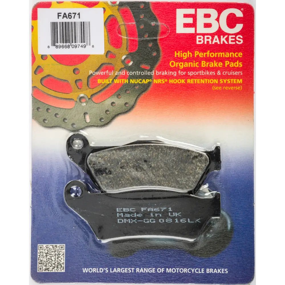 Brake Pads Fa671 Organic