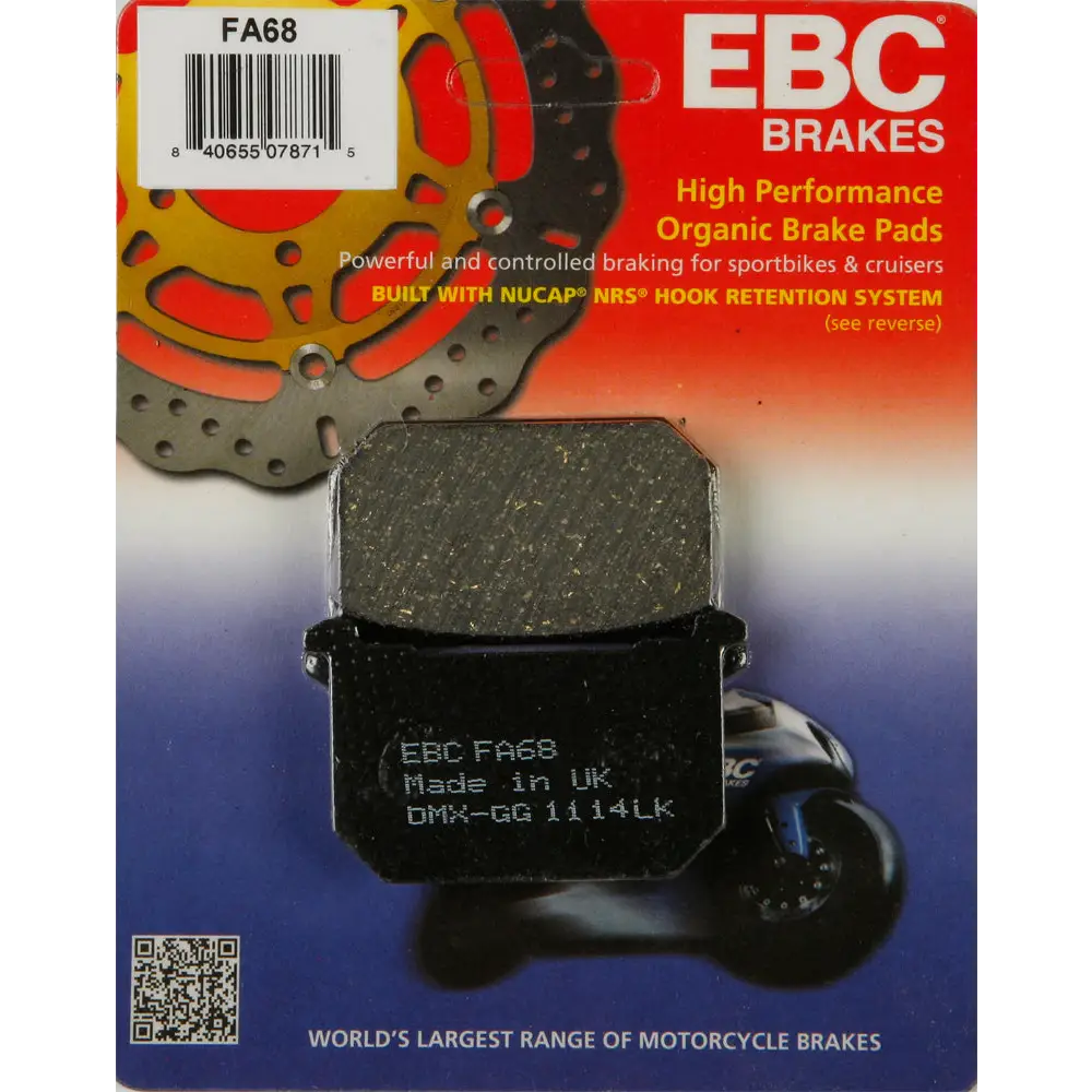 Brake Pads Fa68 Organic
