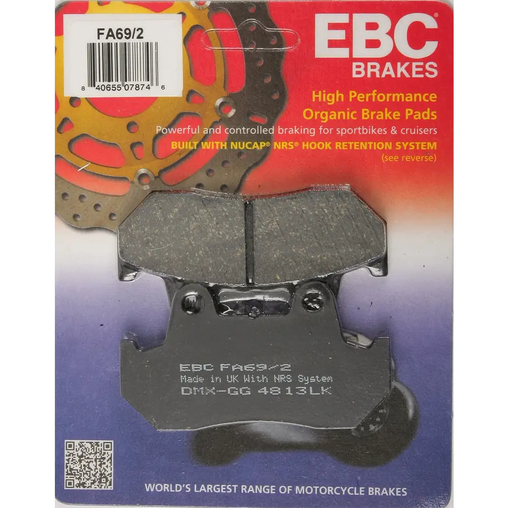 Brake Pads Fa69/2 Organic