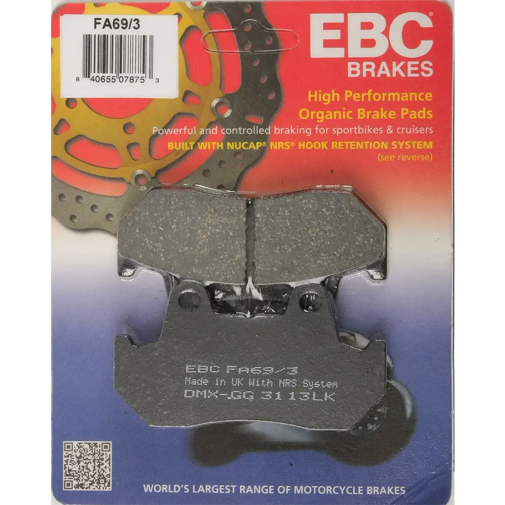Brake Pads Fa69/3 Organic