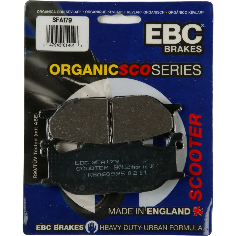Brake Pads Sfa179 Organic
