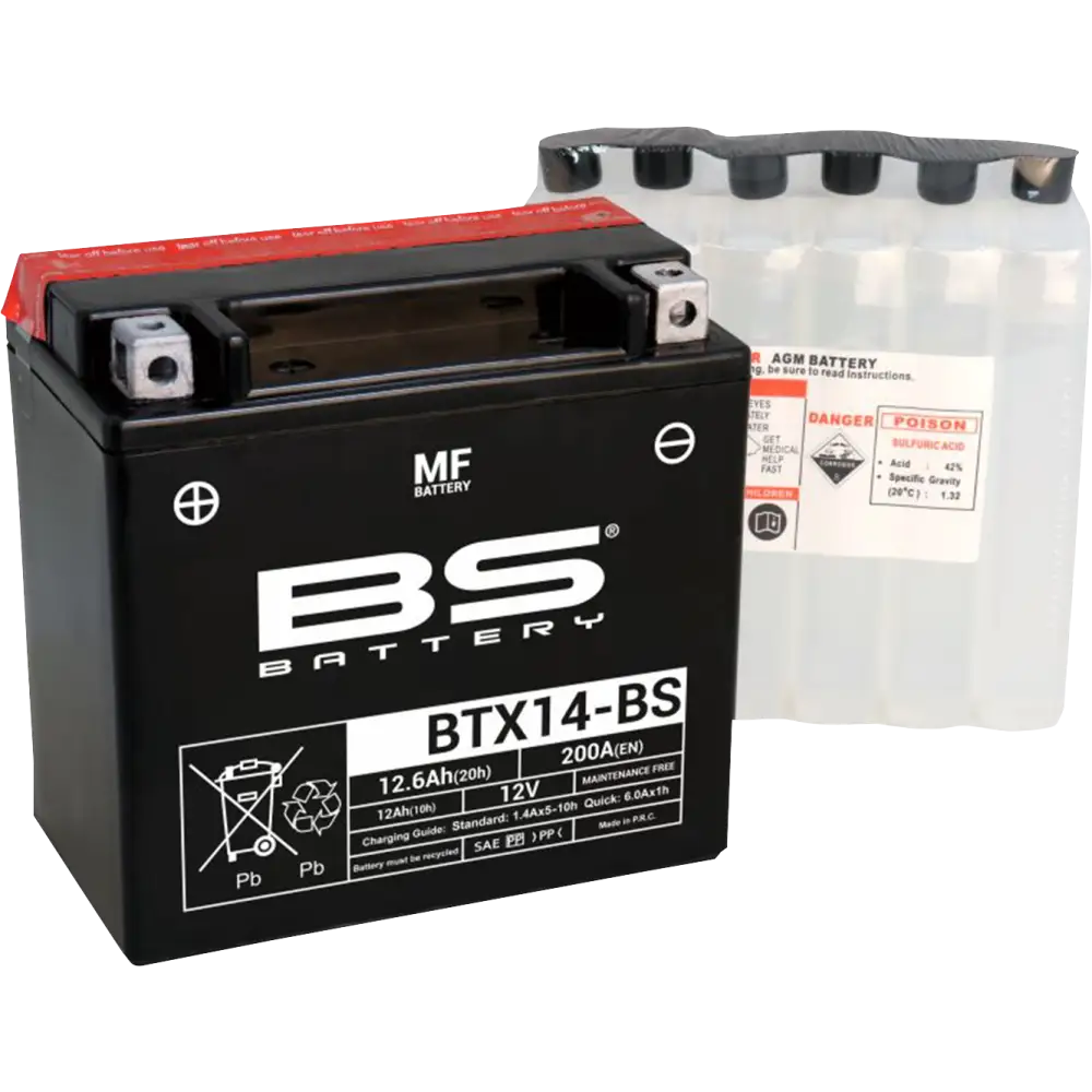 BS BATTERY Battery - BTX14-BS (YTX) 300604
