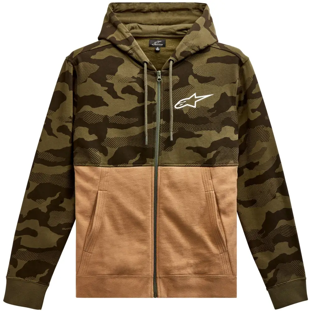 Camo Block Hoodie Military/Sand Xl