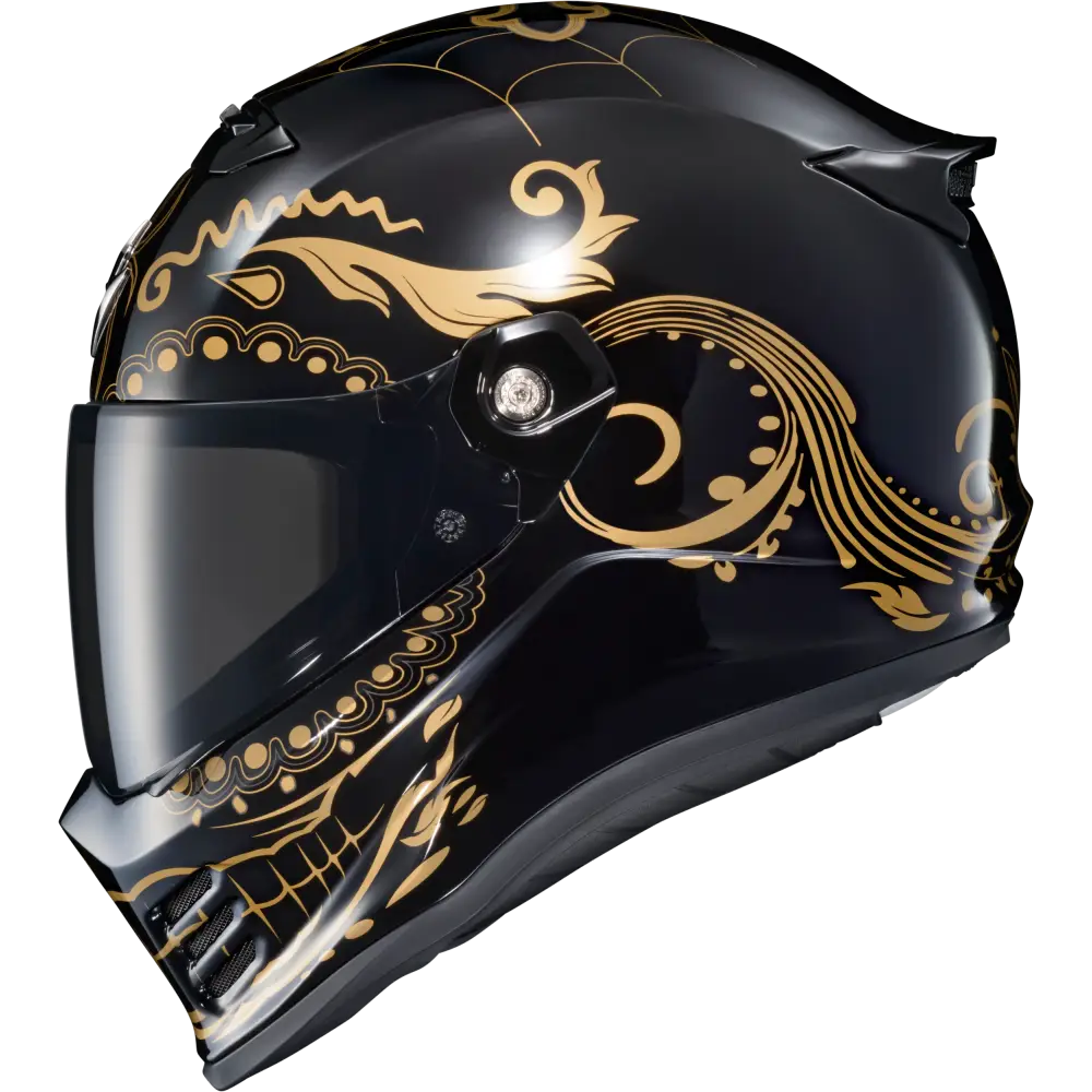 Covert Fx Full Face Helmet El Malo Gold/Gloss Black Md