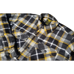 Covert Moto Flannel White/Yellow Md