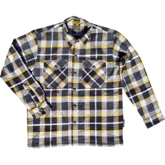 Covert Moto Flannel White/Yellow Md