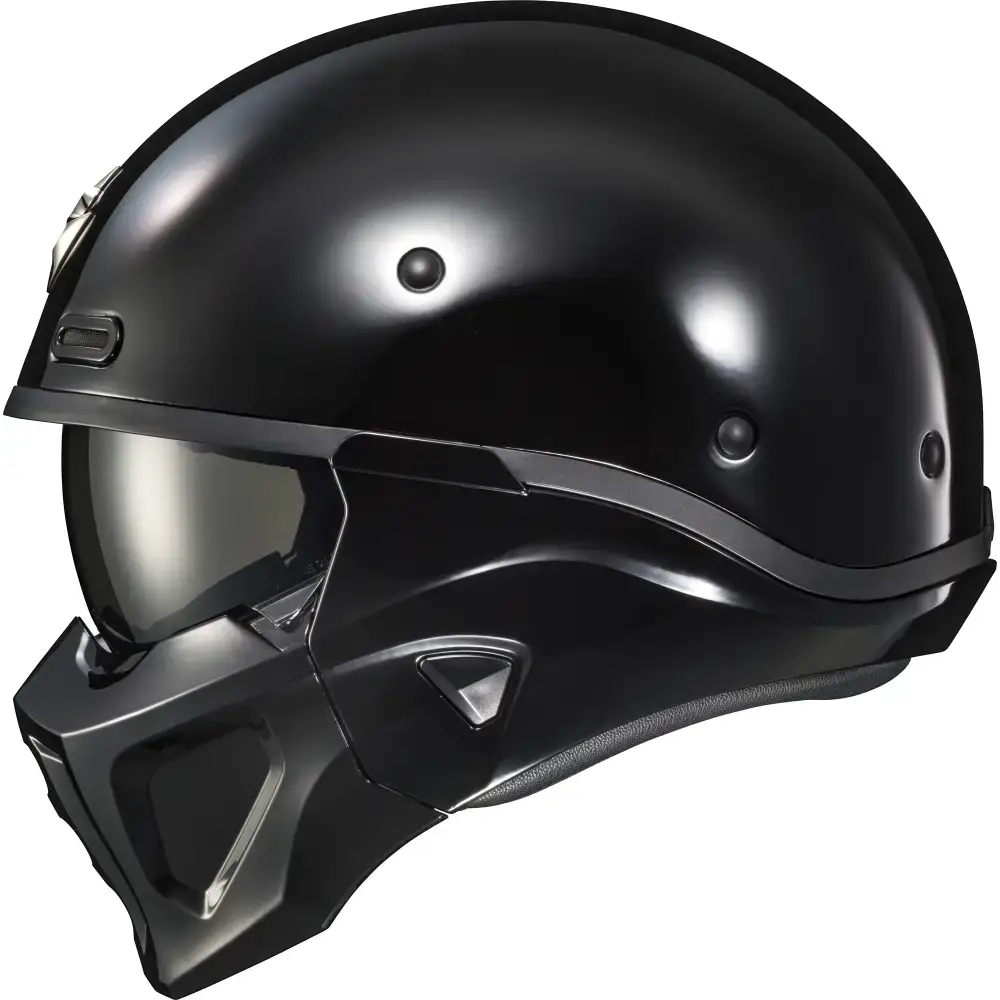 Covert X Open Face Helmet Gloss Black Sm