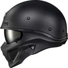 Covert X Open Face Helmet Matte Black Lg