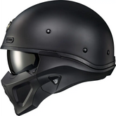 Covert X Open Face Helmet Matte Black Sm